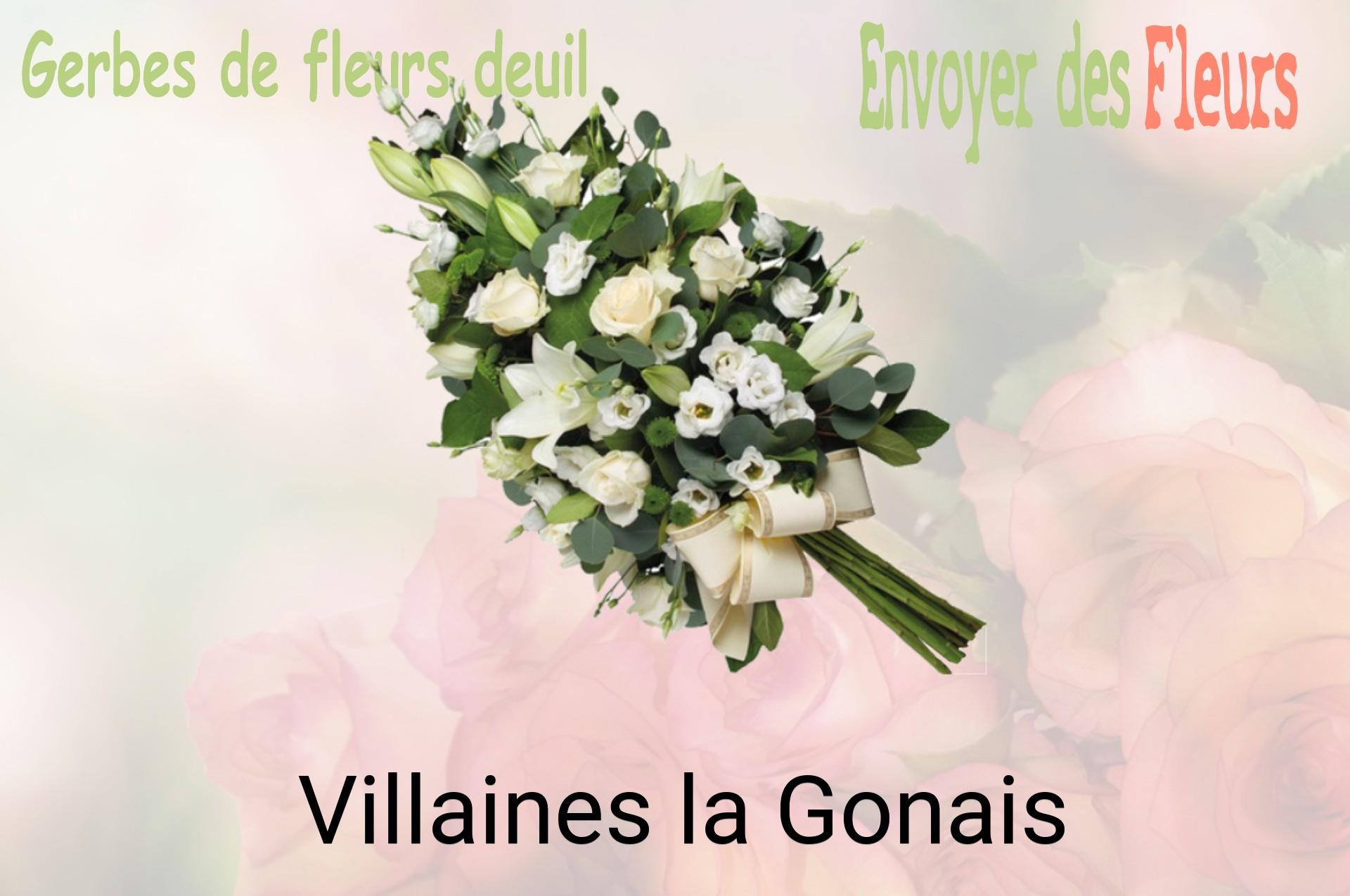 Gerbe de fleurs de deuil livrée à Villaines-la-Gonais